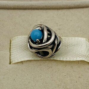 🔥🔥Pandora December Turquoise Blue Eternity Circle Charm birthstone